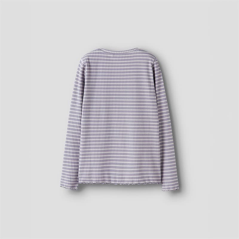 Name It Meisjes Vemma Lange Mouw T-shirt Lavender Gray - Afbeelding 2