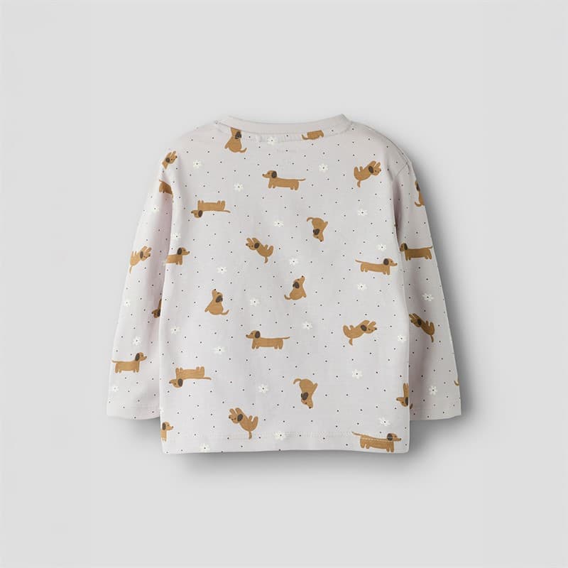 Name It Meisjes Velda Lange Mouwen T-Shirt Lilac Marble - Afbeelding 2