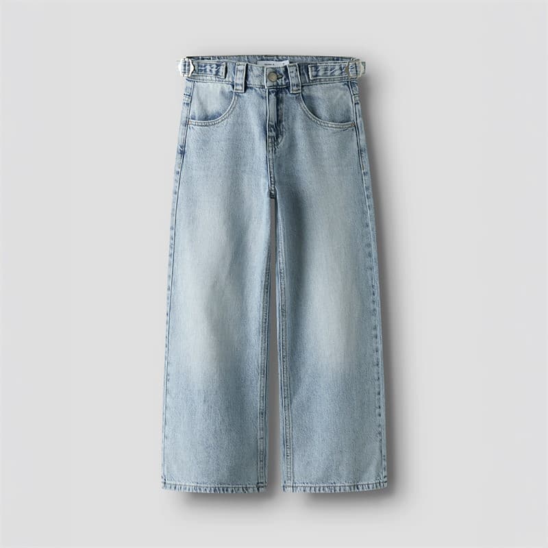 Name It Meisjes Bella Skater Gesp Jeans Light Blue Bleached Denim - Afbeelding 4