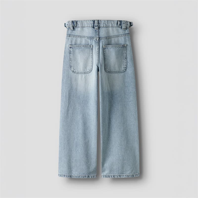 Name It Meisjes Bella Skater Gesp Jeans Light Blue Bleached Denim - Afbeelding 5