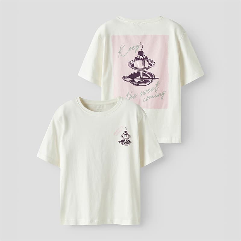 Name It Meisjes Benna T-shirt Gardenia - Afbeelding 3