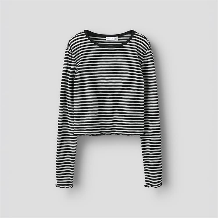 Name It Meisjes Bertis Lange Mouw T-shirt Zwart