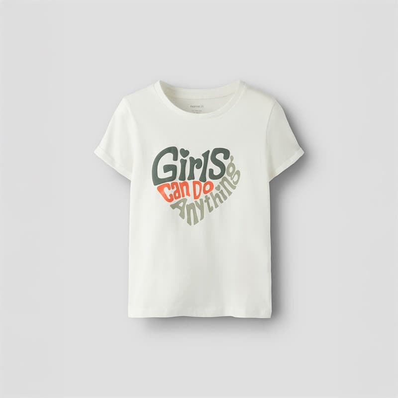 Name It Meisjes Baria T-shirt Cloud Dancer - Afbeelding 1