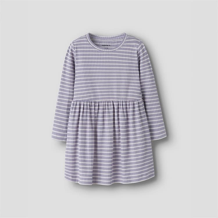 Name It Meisjes Vemma Jurk Lavender Gray
