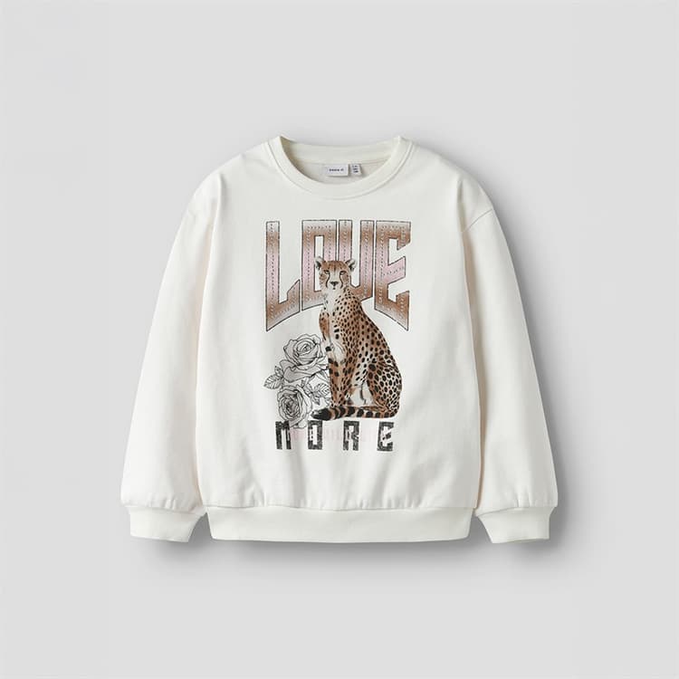 Name It Meisjes Bebo Sweatshirt Cloud Dancer