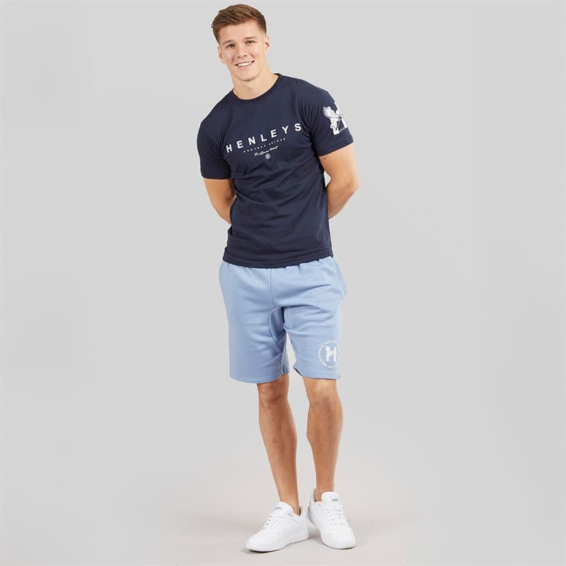 Henleys Heren Hentyme T-shirts Marine - Afbeelding 4