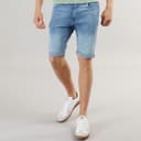 Henleys Heren Flex Denim Shorts Lichte Wassing