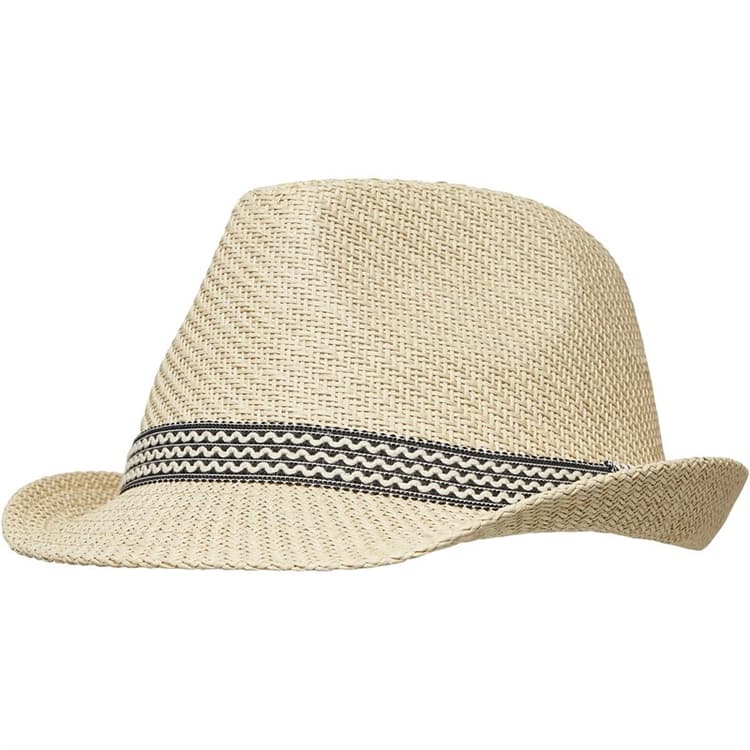 French Connection Heren Stripe Trilby Hoeden Ecru