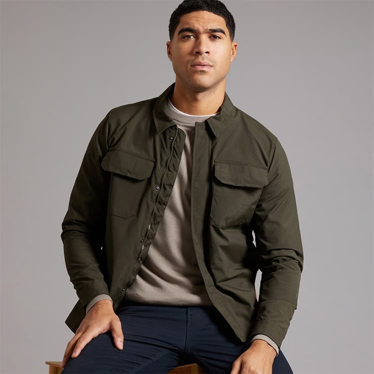 French Connection Overshirt Heren Tech Khaki