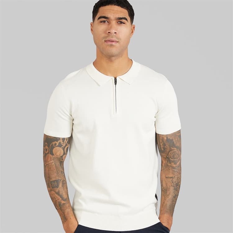 French Connection Heren Polo’s met korte mouwen Ecru