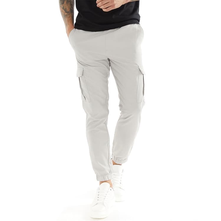 French Connection Heren Combat Tech Cargo Broeken Lichtgrijs