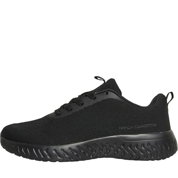 French Connection Heren V5 Lace Sneakers Zwart Mono