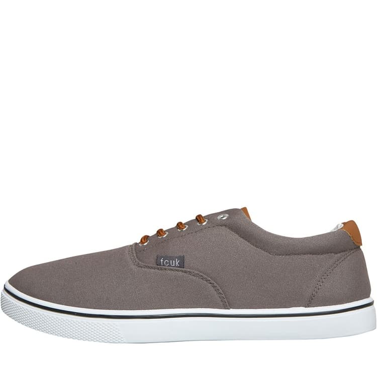 French Connection Heren FCUK Deck Canvas Pompen Grijs