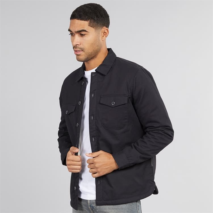 French Connection Heren Werk Borg Overshirt Marine