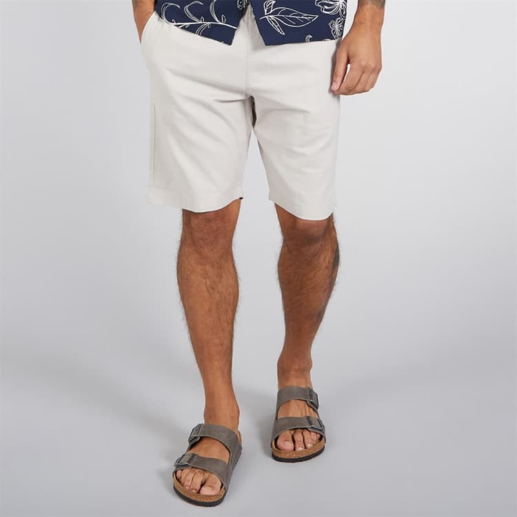 French Connection Heren Drawstring Shorts Ecru