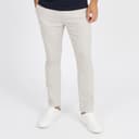 French Connection Heren Drawstring Linen Casual broek Ecru