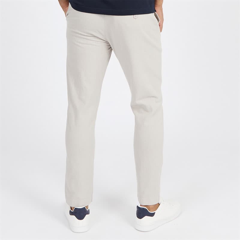 French Connection Heren Drawstring Linen Casual broek Ecru - Afbeelding 2