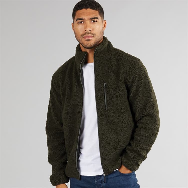 French Connection Heren Borg Trechter Nek Fleece Khaki