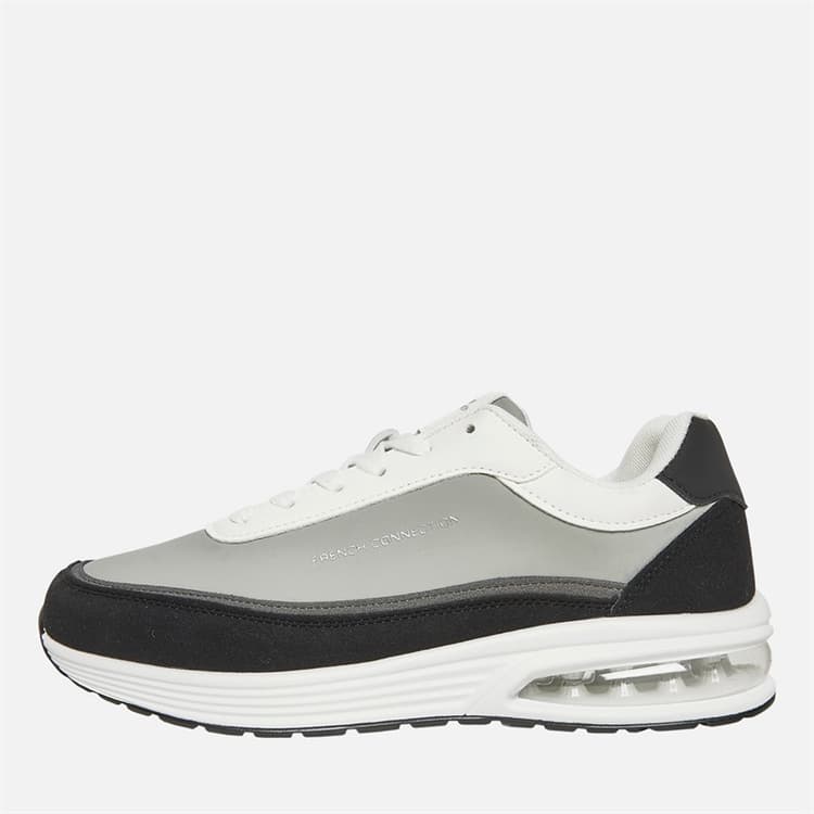 French Connection Heren Bubble Sneakers Wit / Zwart