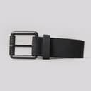 French Connection Heren Courtland Lederen Riem Zwart