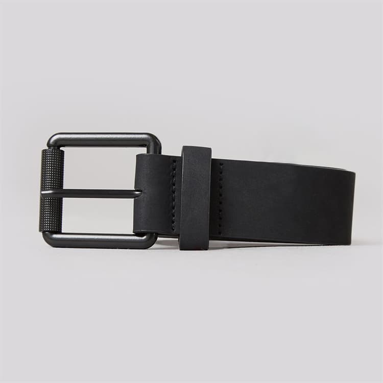 French Connection Heren Courtland Lederen Riem Zwart