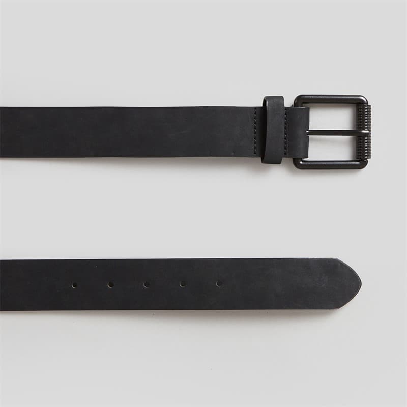 French Connection Heren Courtland Lederen Riem Zwart - Afbeelding 2