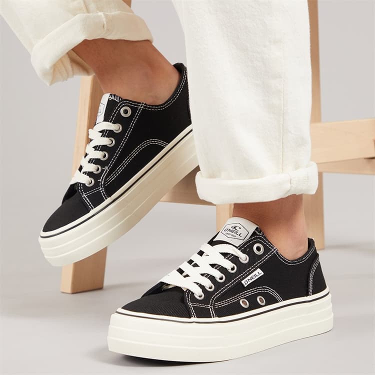 O'Neill Dames Copa Dikke Canvas Sneakers Zwart