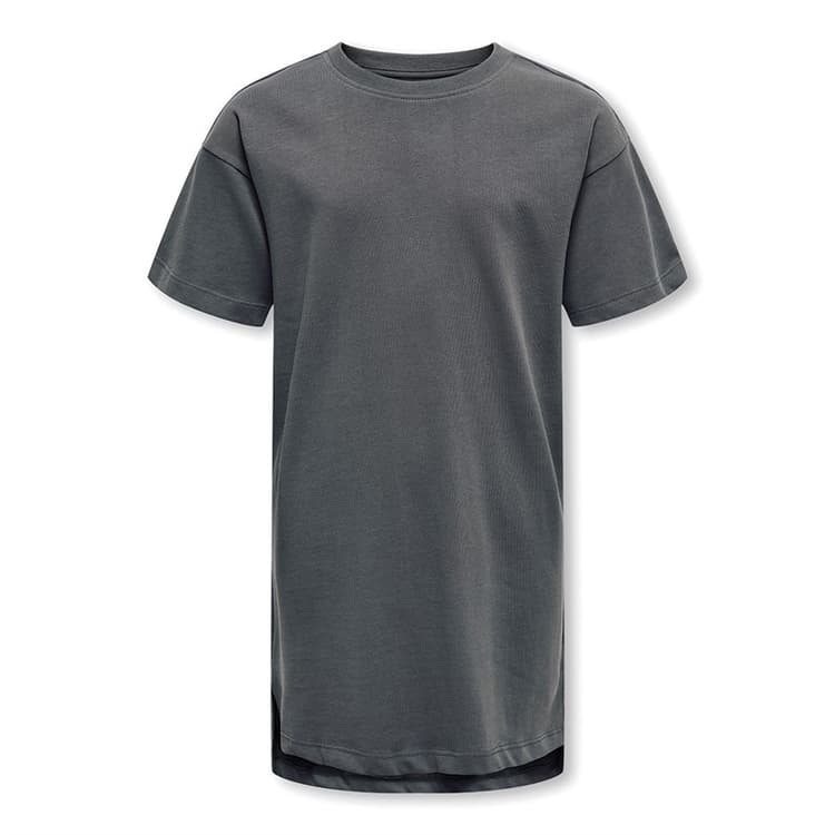 Only Meisjes Jilli Life Korte Mouw Split Jurk Blackened Pearl