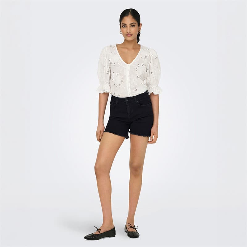 Only Dames Denim Shorts Zwart - Afbeelding 3