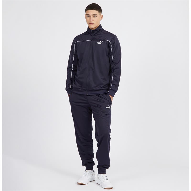 Puma Trainingspak Heren met Piping Nieuw Navy - Afbeelding 1