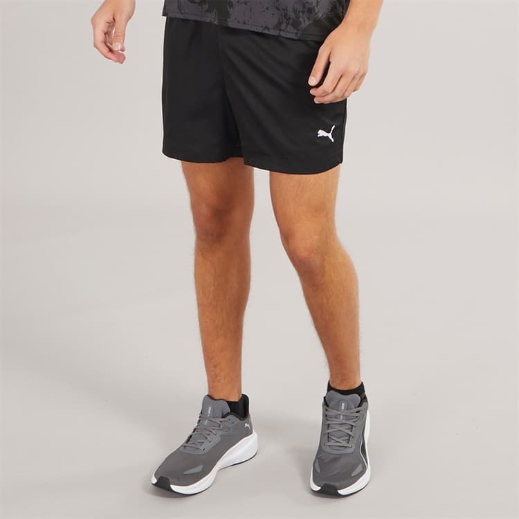 Puma Herenshorts Essentials Klein Logo 5 Inch Geweven Puma Zwart