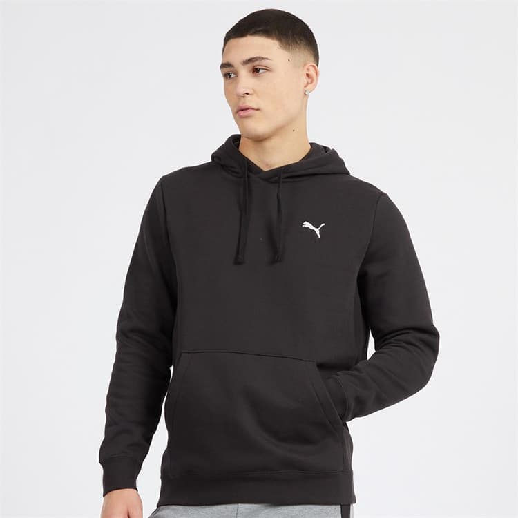 Puma Hoodie met klein Puma-logo Zwart Heren Essentials