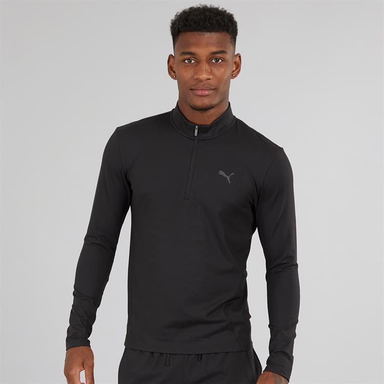 Puma Heren Training Slim Fit 1 / 4 Rits Puma Zwart