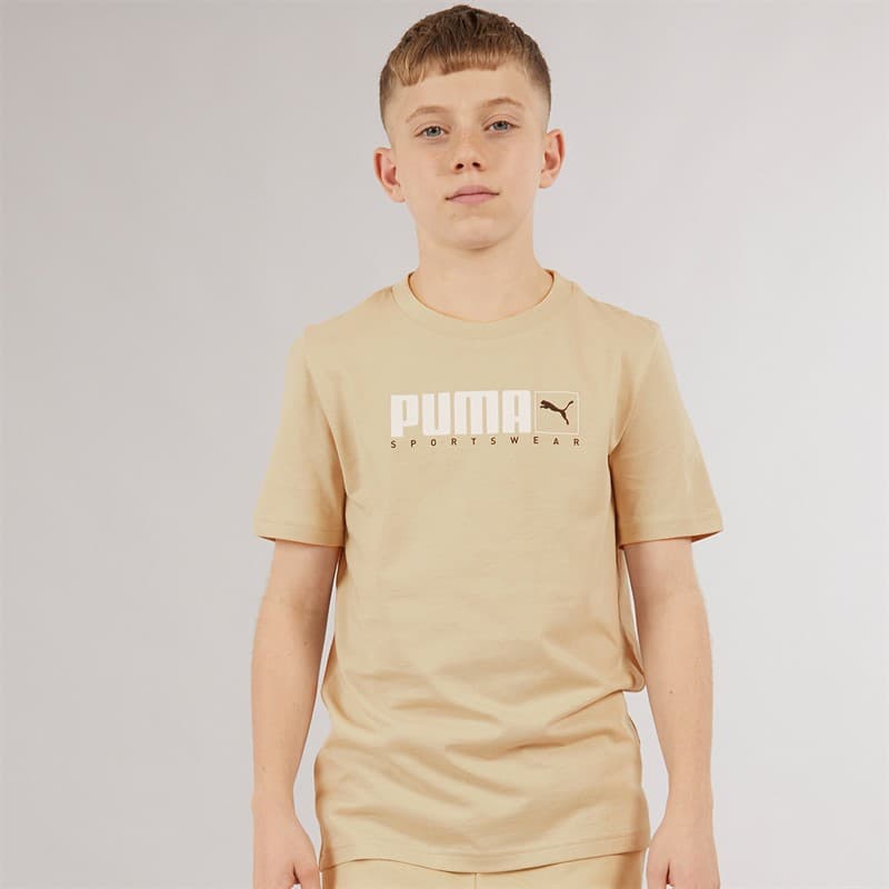 Puma Jongens Grafisch T-shirt Putty - Afbeelding 1