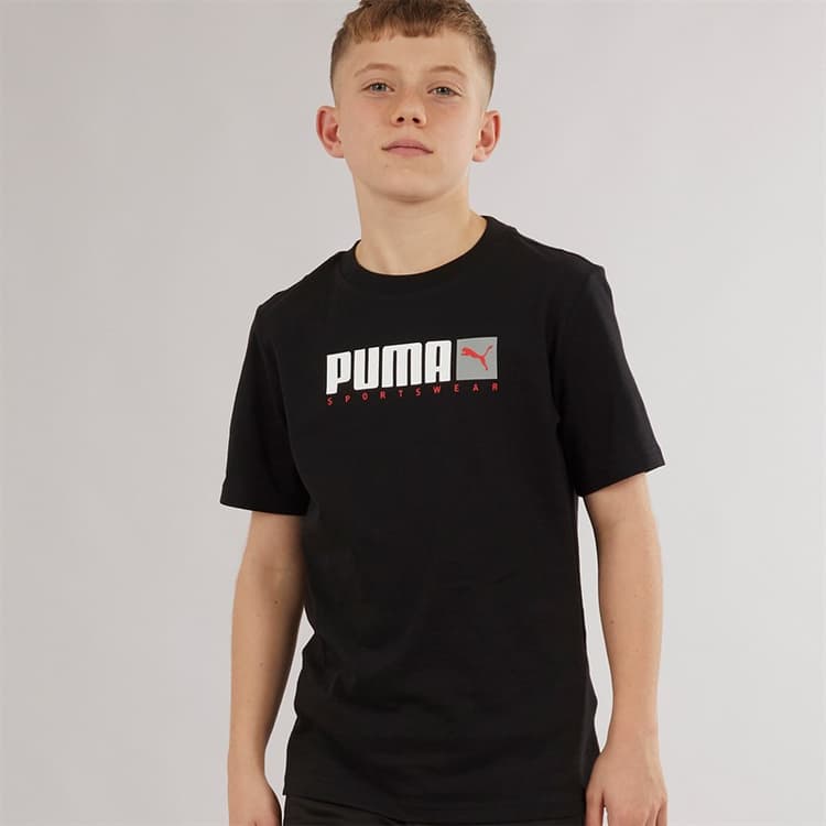Puma Jongens Grafisch T-shirt Puma Black