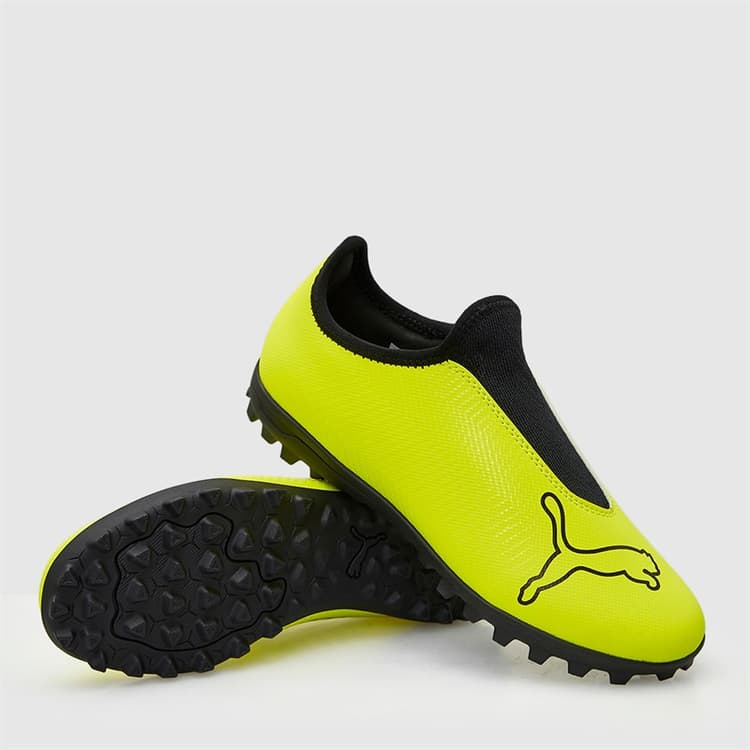 Puma Jongens Finesse Laceless TF Astro Voetbalschoenen Yellow Alert