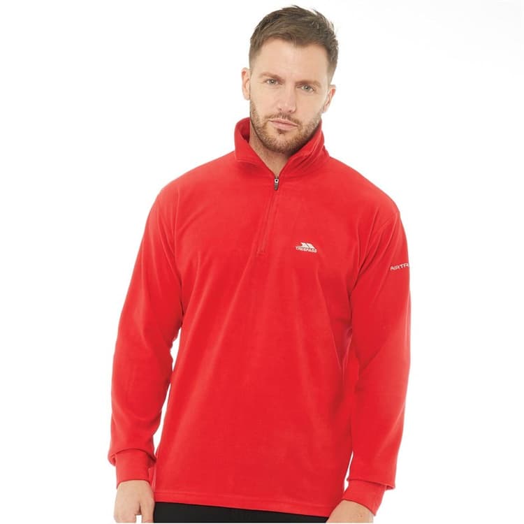 Trespass Heren Masonville 1/2 Ritssluiting Micro Fleece Rood