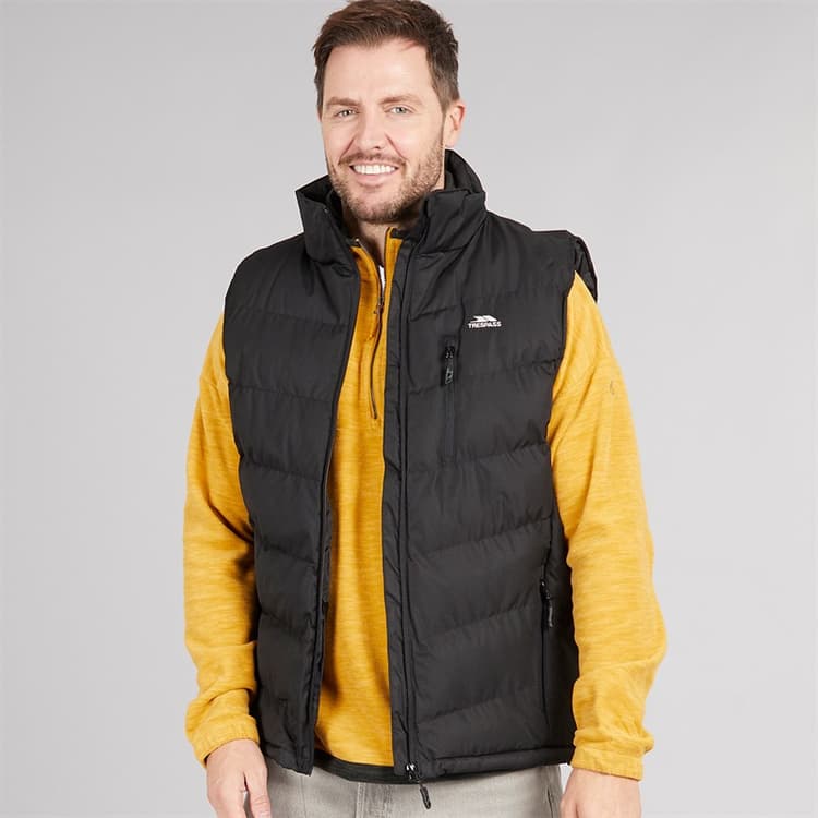 Trespass Waterdichte gewatteerde bodywarmer Heren Brecker Zwart
