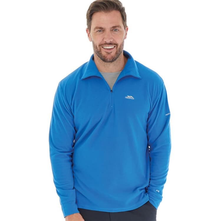 Trespass Heren Masonville 1/2 Zip Micro Fleece Blauw