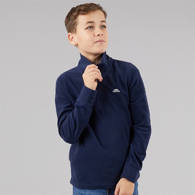 Trespass Jongens Masonville 1/2 Zip Micro Fleece Navy