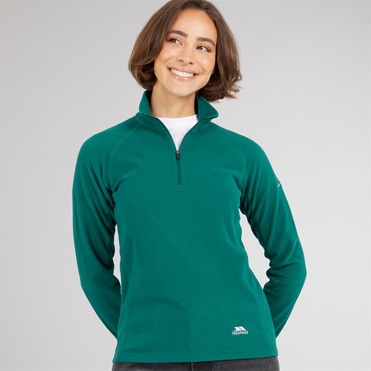Trespass Dames Shiner 1/2 Zip Micro Fleece Turquoise