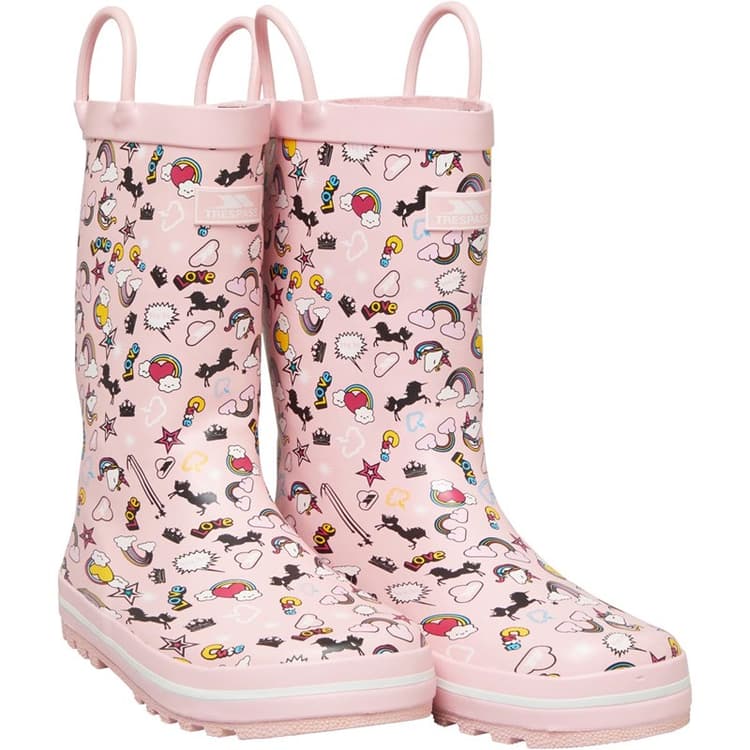 Trespass Meisjes Childrens Starryton Unicorn Printed Wellington Regenlaarzen Roze
