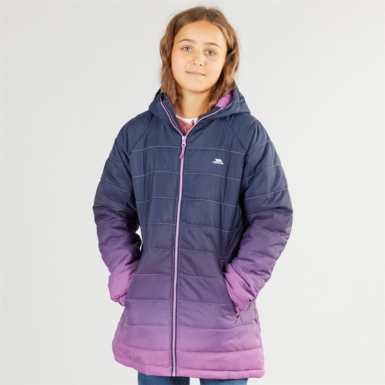 Trespass Meisjes Destiny Ombre Gevoerde Hoodie Jack Deep Pink Ombre