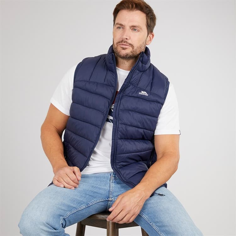 Trespass Heren Fergal Micro Gewatteerd Gilet Navy