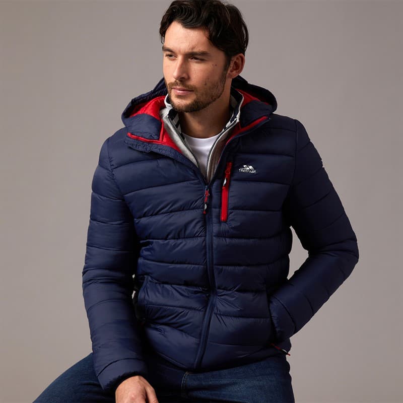 Trespass Heren Mikail Micro Gevoerd Hoodie Jas Marineblauw - Afbeelding 1