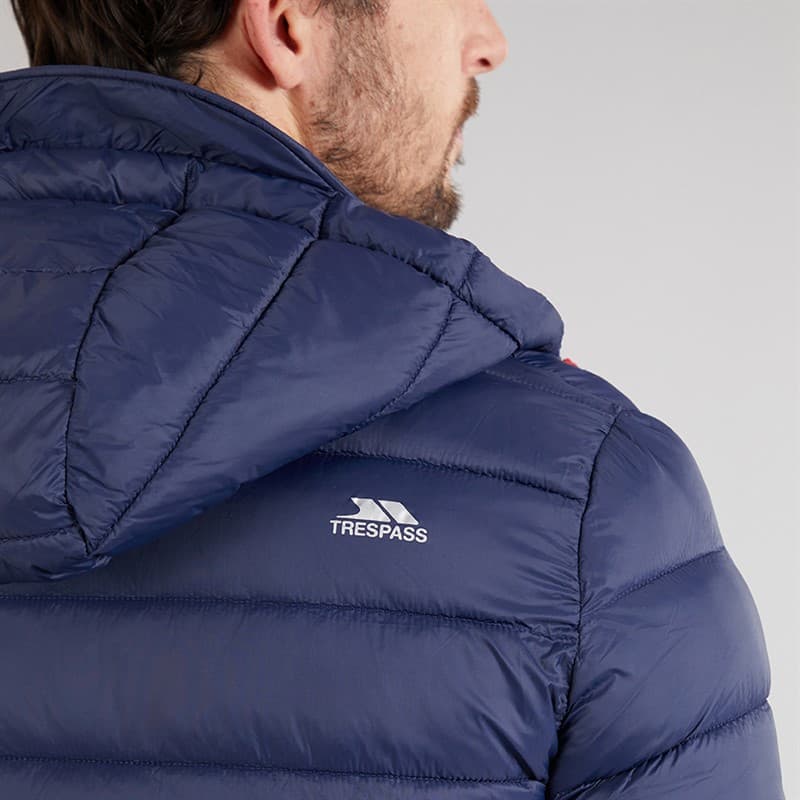 Trespass Heren Mikail Micro Gevoerd Hoodie Jas Marineblauw - Afbeelding 5