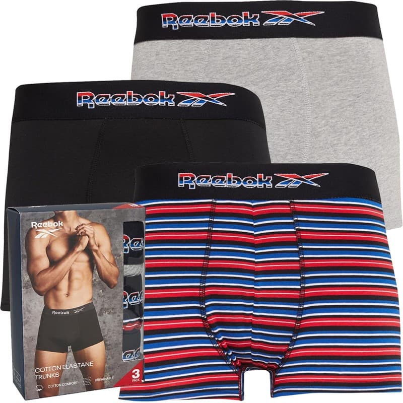 Reebok Heren Ar Cotton Trunks Boxershorts Multi - Afbeelding 1