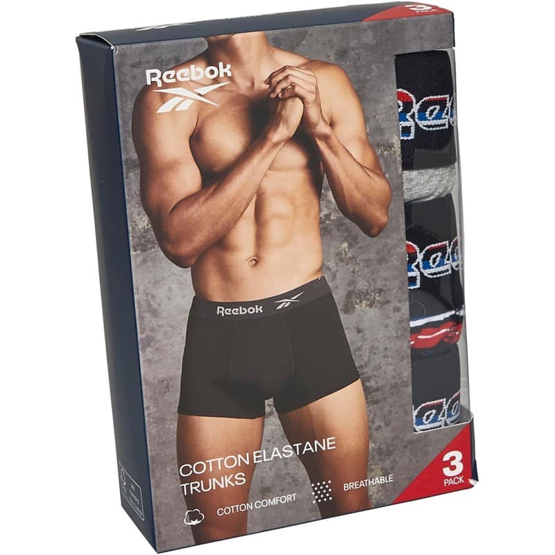 Reebok Heren Ar Cotton Trunks Boxershorts Multi - Afbeelding 2