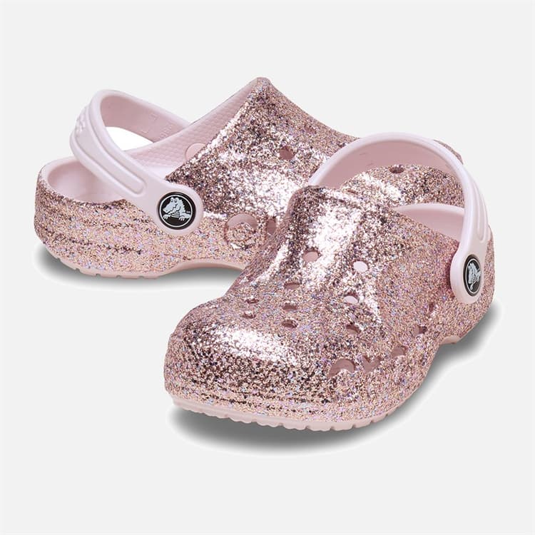 Crocs Meisjes Baya Gemengde Glitter Klompjes Nauwelijks Roze