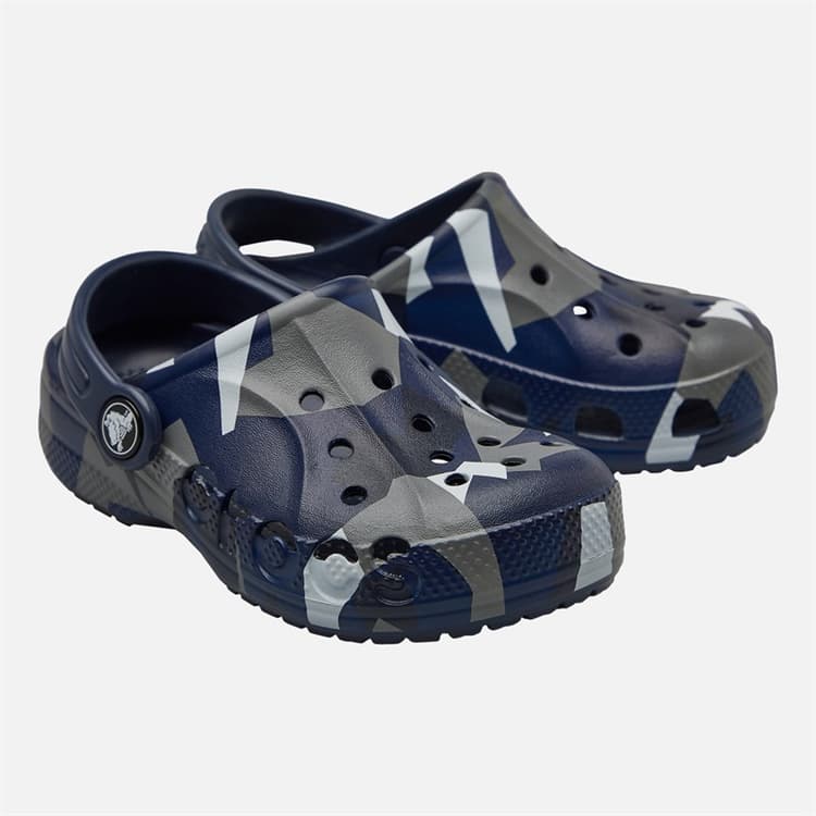 Crocs Jongens Baya Seizoensgebonden Bedrukte Klompen Navy Multi
